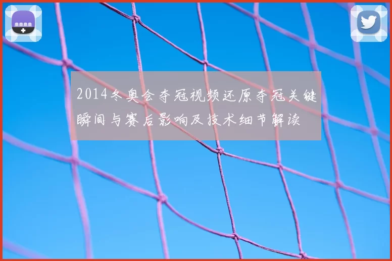 2014冬奥会夺冠视频还原夺冠关键瞬间与赛后影响及技术细节解读