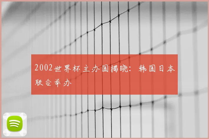 2002世界杯主办国揭晓:韩国日本联合举办